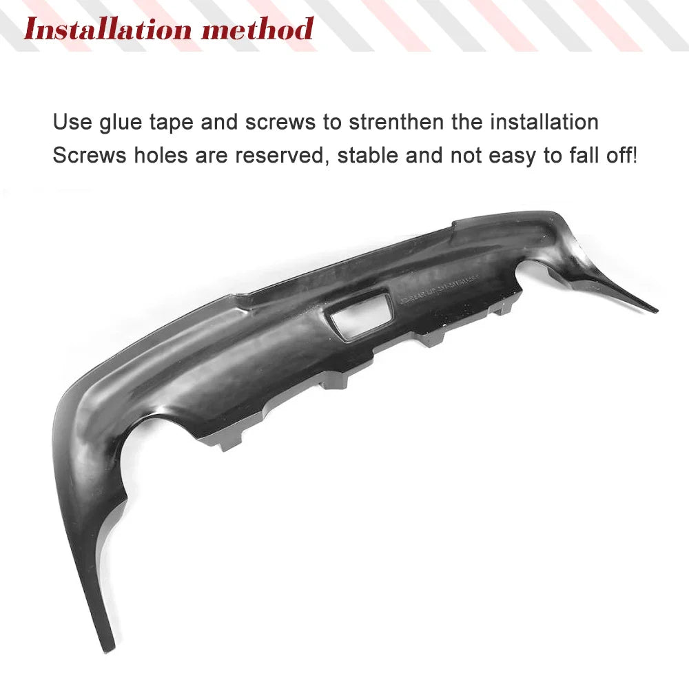 Car Rear Bumper Lip Diffuser for Infiniti G37 Base Sedan 2010-2013 Rear Bumper Diffuser Splitters Body Kits Carbon Fiber / FRP