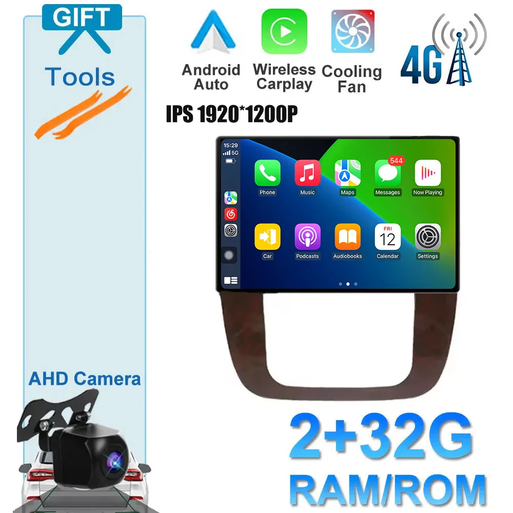 Android 14 Car Radio For GMC Yukon Chevrolet Tahoe Suburban 2008 - 2012 13.1Inch Screen GPS Navigation Wireless Carplay 4G WIFI