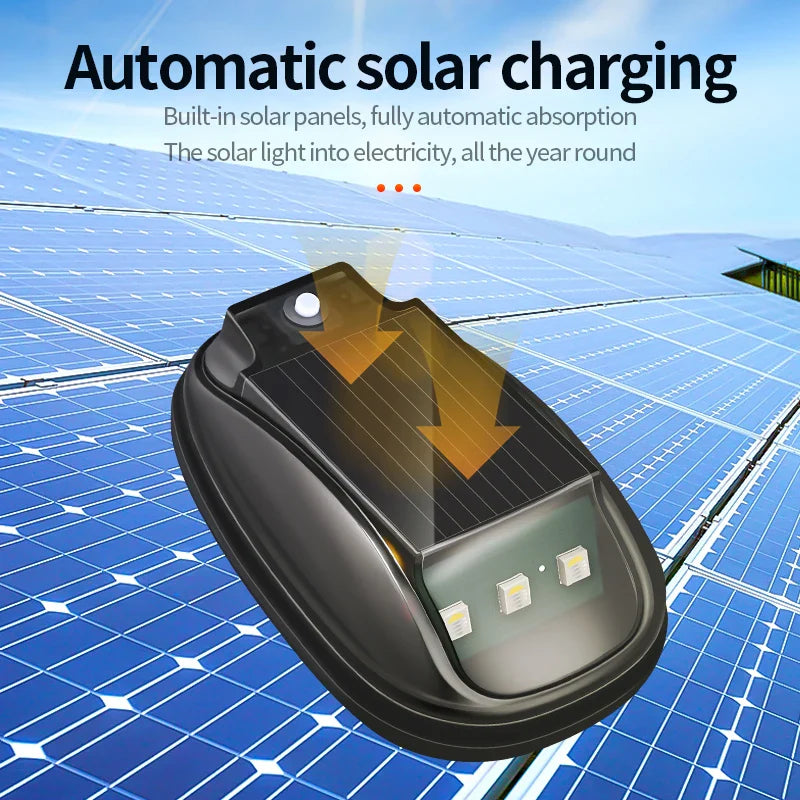 4x Solar Wireless No Drill Cab Lights for Truck Roof, Solar-Powered Truck Cab Lights with Auto Sensor Luces para Techo de Carro