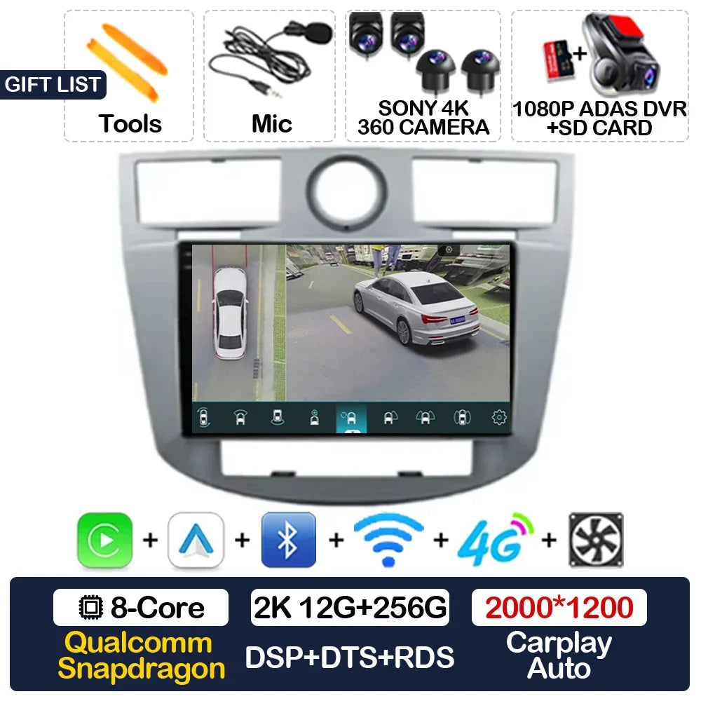 Android 15 Car Radio For Chrysler Sebring 3 JS Cirrus 2007 - 2010 GPS NAVI Multimedia Stereo Video Player 4G LTE 5G WIFI QLED BT