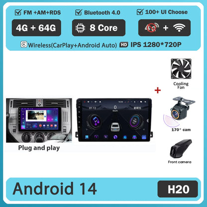 For Ford C-MAX 2003 - 2010 Android 14 Carplay Auto Car Radio Multimedia Video Player Navigation GPS No 2Din 2 Din DVD DSP 4G