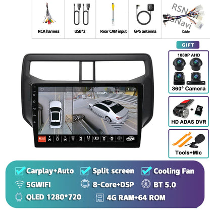 Android 14 Carplay Auto 2K Screen Car Radio BT Multimedia Player For Toyota Rush 2017 - 2020 Autoradio GPS Stereo 2din Head Unit