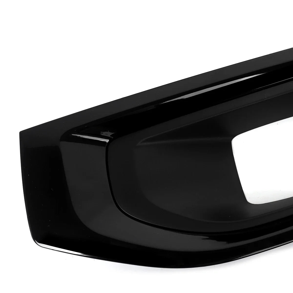 Pair Glossy Black Fog Lights Frame Shell Replace For 2015-2020 GMC Yukon / Yukon XL Fog Lights Bezel Cover Trim Chrome Auto Part