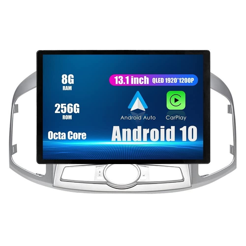 Sovob Android Radio CarPlay & Android Auto Autoradio Car Navigation Stereo Multimedia Player GPS Touchscreen RDS DSP BT WiFi Headunit Replacement For Chevrolet Captiva 2011-2017, if applicable