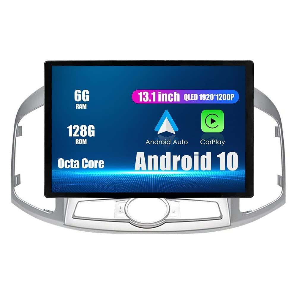 Sovob Android Radio CarPlay & Android Auto Autoradio Car Navigation Stereo Multimedia Player GPS Touchscreen RDS DSP BT WiFi Headunit Replacement For Chevrolet Captiva 2011-2017, if applicable