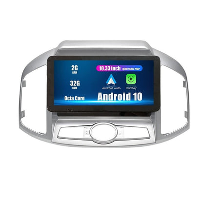 Sovob Android Radio CarPlay & Android Auto Autoradio Car Navigation Stereo Multimedia Player GPS Touchscreen RDS DSP BT WiFi Headunit Replacement For Chevrolet Captiva 2011-2017, if applicable