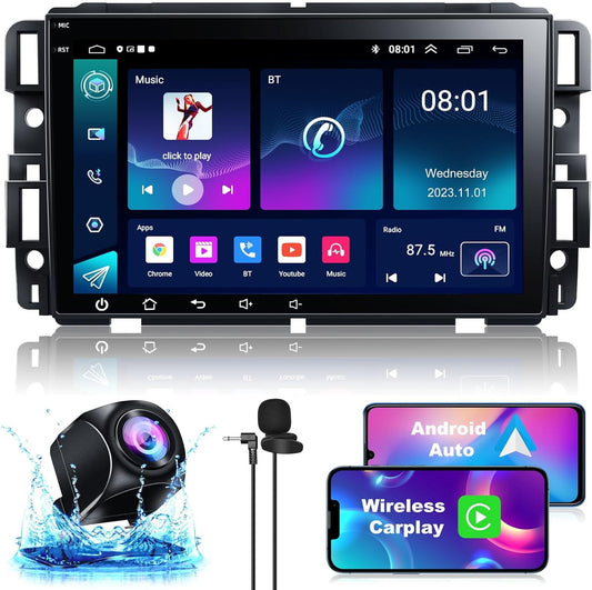 THONZER 8" Android 12 IPS Touch Screen Car Stereo for Chevrolet Chevy Silverado GMC, 2G+32G