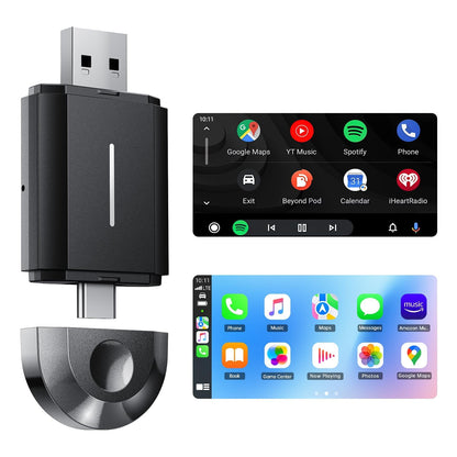 TOGUARD Wireless Android Auto Adapter 5.8 Ghz WiFi Plug and Play Converts Wired to Wireless for OEM Factory Wired Android Auto Direct Plug-in Type-c Adapter Easy Setup