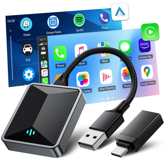 TOGUARD Wireless Android Auto Adapter 5.8 Ghz WiFi Plug and Play Converts Wired to Wireless for OEM Factory Wired Android Auto Direct Plug-in Type-c Adapter Easy Setup