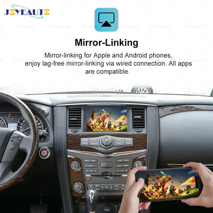 JoyeAuto Wireless Apple CarPlay for Nissan Patrol Y62 Y61 Y60 2020 2019 2018 Android Auto Navigation Car Play Mirroring AirPlay