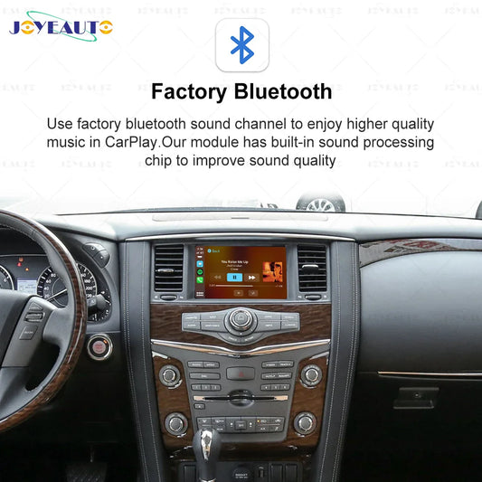 JoyeAuto Wireless Apple CarPlay for Nissan Patrol Y62 Y61 Y60 2020 2019 2018 Android Auto Navigation Car Play Mirroring AirPlay