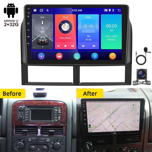Zcargel Android 13.0 Car Stereo Radio for Jeep Grand Cherokee WJ/WG 1999-2004, Biorunn 9 Inch Car GPS HD Touch Screen Quad Core Navigation WiFi BT FM Head Unit Player 2GB RAM 32GB ROM