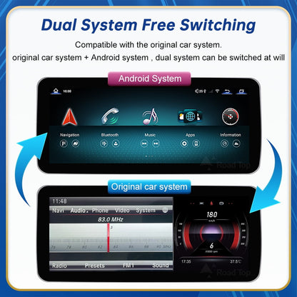 Mercedes-Benz Android Head Unit    Road Top Android 1312.3 inch Car Radio Touchscreen  Car Stereo for Mercedes Benz GLK Class X204 GLK250 GLK300 GLK350 2009-2015 NTG4.5/4.7 Wireless Carplay, Android Auto, Camera, Navigation