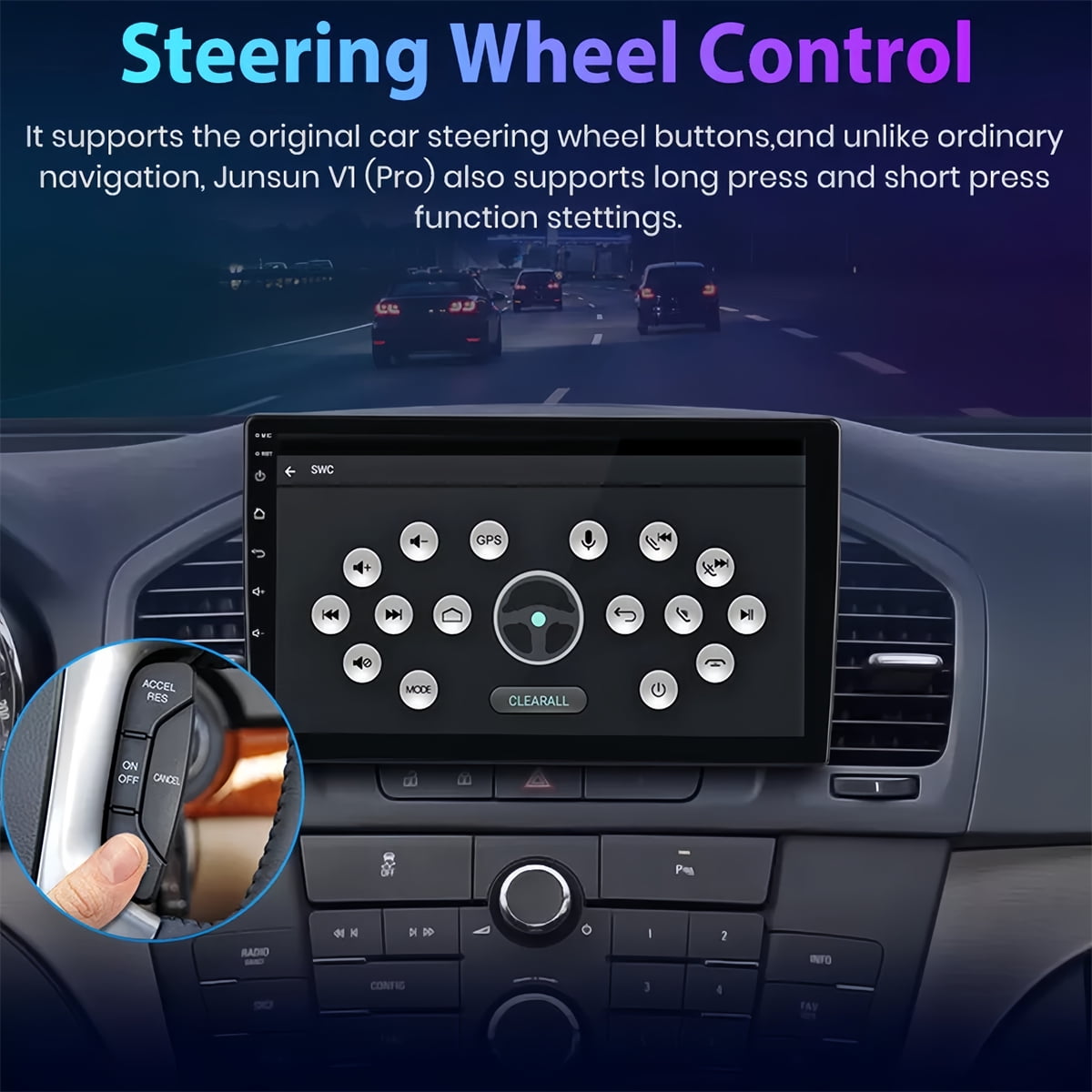 Guwzn Car Stereo Radio for Buick Regal 2009-2013 9" Touchscreen 2+32G Vehicle GPS Navigation Wireless CarPlay Android Auto