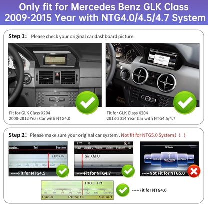 Mercedes-Benz Android Head Unit    Road Top Android 1312.3 inch Car Radio Touchscreen  Car Stereo for Mercedes Benz GLK Class X204 GLK250 GLK300 GLK350 2009-2015 NTG4.5/4.7 Wireless Carplay, Android Auto, Camera, Navigation