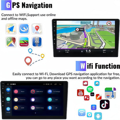 Guwzn Car Stereo Radio for Subaru Forester 2002-2008 9" Touchscreen 2+32G Vehicle GPS Navigation Wireless CarPlay Android Auto