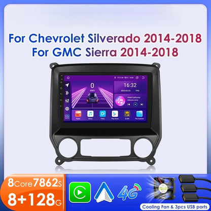 Hizpo Android 13 Auto Carplay For Chevrolet Silverado GMC Sierra 2014 - 2018 Car Radio Stereo GPS Navigation Multimedia Player