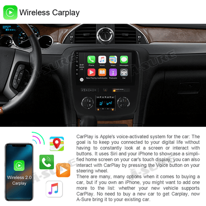 9'' Android 12 Car Radio Stereo for Chevy Buick Enclave 2008-2012 Apple Carplay 2+32GB GPS BT WIFI