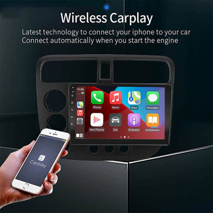 Zcargel 9 Inch For Honda Civic 2000 2001 2002 2003 2004 2005 Car Stereo Radio with Apple CarPlay and Android Auto, Android 13.0 Touch screen Head Unit with Backup 2GB+32GB Honda Android host