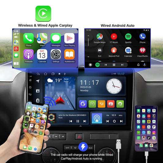 2+32G 10.1 inches Android 10 Double Din Car Stereo for Chevrolet/GMC/Buick IPS Touchscreen Car Radio