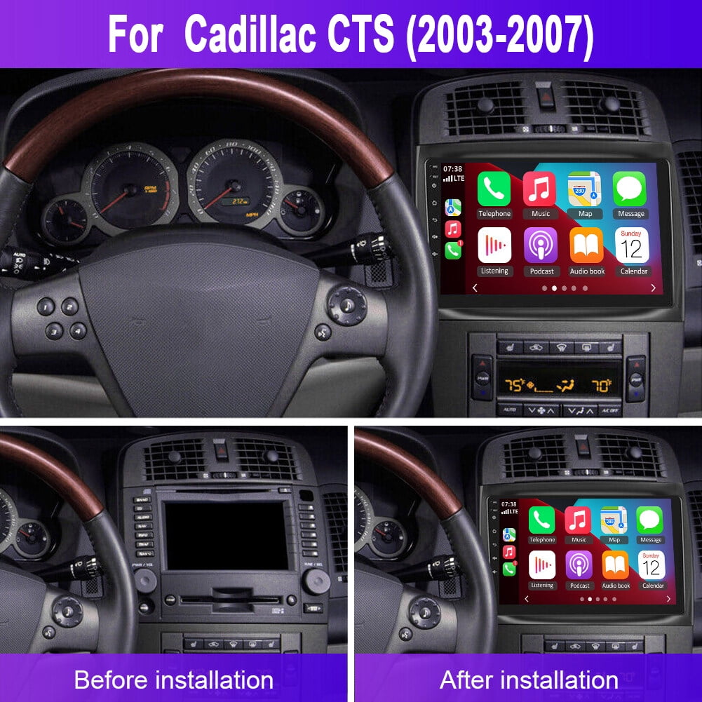 Car Radio for Cadillac CTS 2003-2007, Android 13 Stereo Replacement,Steering Wheel Control,Build in Wireless carplay Android Auto