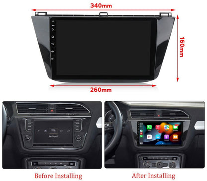 RoverOne 6+128G Android Car Stereo Bluetooth Carplay GPS for Volkswagen Tiguan 2 Mk 2016-2022