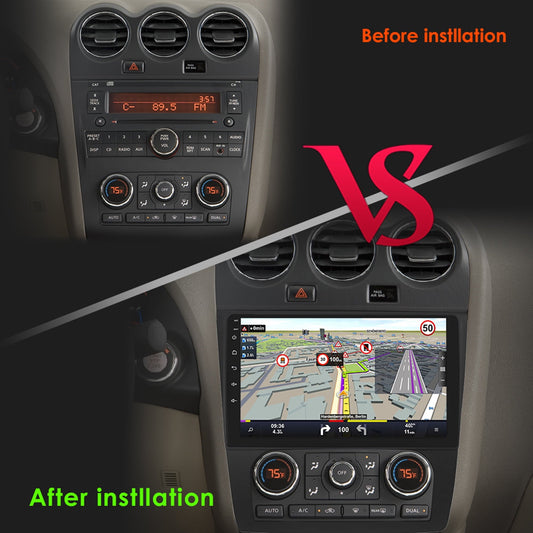 Android Auto Apple Carplay Bluetooth 2+32GB Wifi RDS Car Stereo Radio Head Unit GPS Navigation Player For Nissan Altima Teana With Auto AC 2008 2009 2010 2011 2012