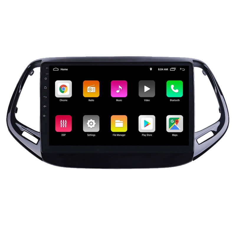 RoverOne 4+64GB Car Stereo CarPlay GPS Navigation Bluetooth for Jeep Compass 2 MP 2016-2018 Android Touch Screen Player