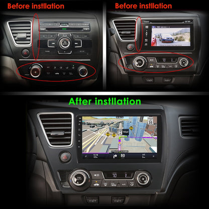 9" Touch Screen Android 13 CarPlay Bluetooth 2+32GB Wifi FM Car Radio Stereo Head Unit GPS Navigation For Honda Civic 2013 2014 2015 2016 Honda Android host
