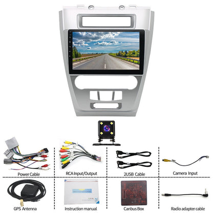 iSpchen Car Stereo Radio For Ford Mondeo 2010-2012 Android 13 Car Navigation 10" - With Carplay And Android Auto 2+32gb - With 4-Light Camera
