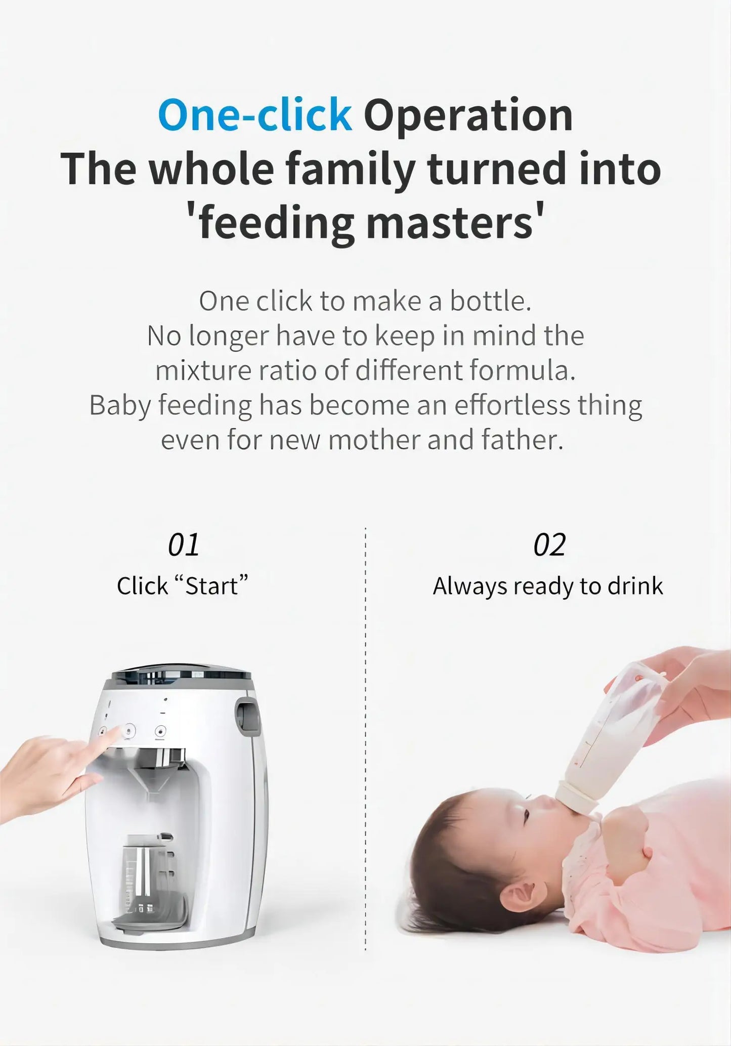 baby milk maker automatic powder formula maker machine logo customized