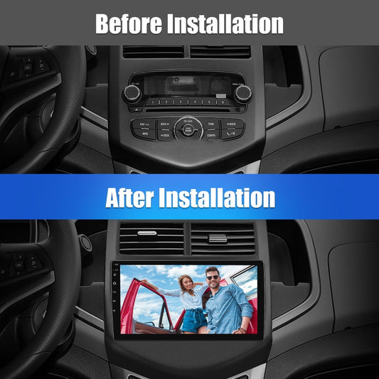 AWESAFE 32G 9 inch Touch Screen Car Radio Stereo for Chevrolet Aveo Sonic 2011-2015 with Apple Carplay Android Auto HD WIFI GPS FM Bluetooth