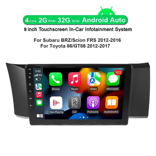 Fits 2012-16 Subaru BRZ/Scion FRS Toyota 86 GT86 CarPlay Android 10 Radio Stereo
