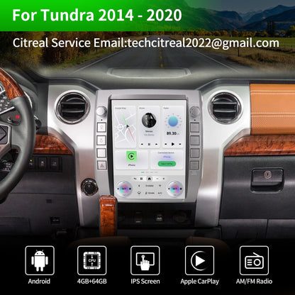 Toyota Android Head Unit   12.1 inch T-style Car Radio Stereo for Toyota Tundra 2014-2022 with Apple CarPlay Auto Android Head Unit Built in DSP Bluetooth Wifi GPS 3+32G