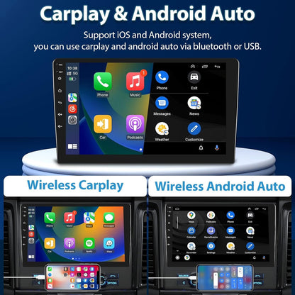 THONZER for Volkswagen Tiguan 2010 2011 2012 2013 2014 2015 Android Car Stereo 2+32G Support Wireless Carplay&Android Auto with 9 inch Touchscreen GPS Navigation Bluetooth USB WiFi FM/RDS Radio