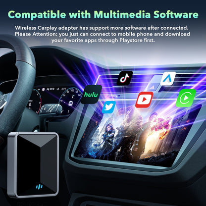 TOGUARD Wireless Android Auto Adapter 5.8 Ghz WiFi Plug and Play Converts Wired to Wireless for OEM Factory Wired Android Auto Direct Plug-in Type-c Adapter Easy Setup