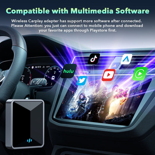 TOGUARD Wireless Android Auto Adapter 5.8 Ghz WiFi Plug and Play Converts Wired to Wireless for OEM Factory Wired Android Auto Direct Plug-in Type-c Adapter Easy Setup