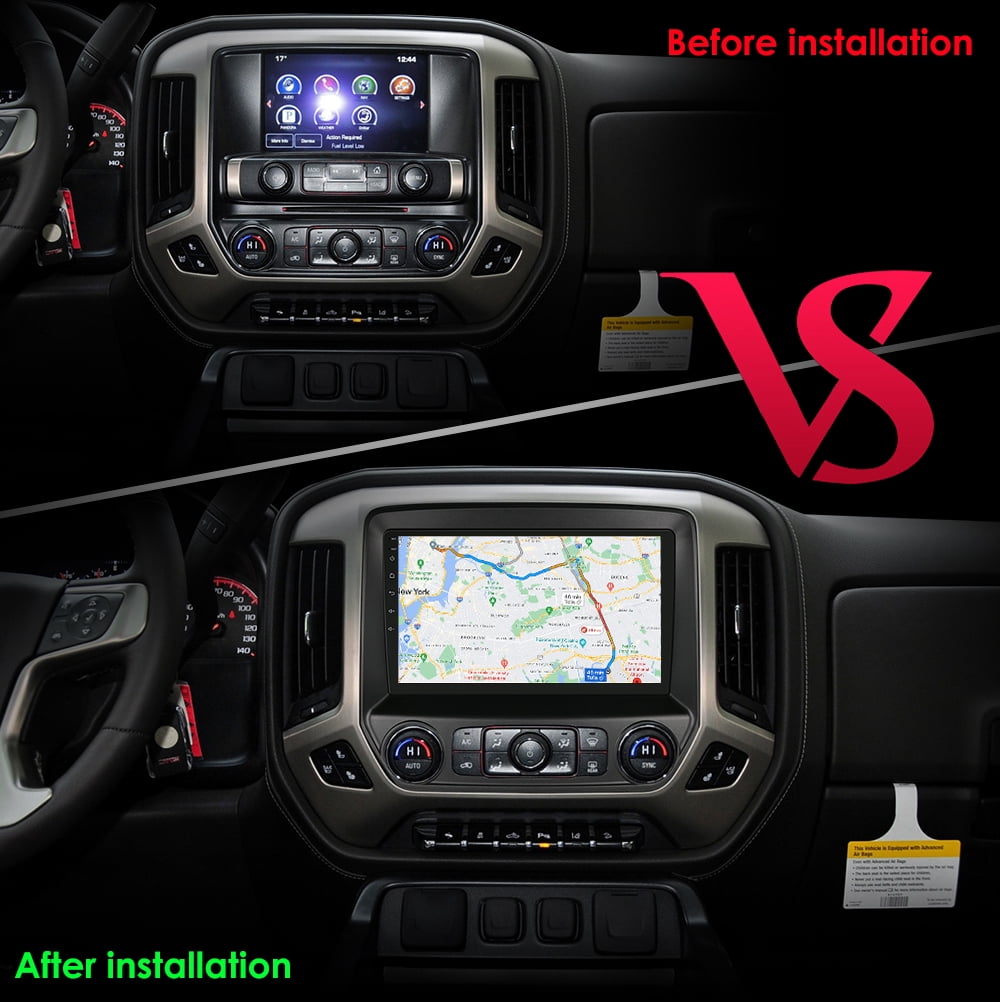 10.1" Touch Screen Android 12 Carplay 32GB Bluetooth GPS Car Stereo Radio For 2014-2018 Chevrolet Silverado GMC Sierra