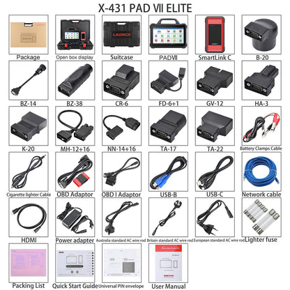 LAUNCH X-431 PAD VII PAD 7 Elite Automotive Diagnostic Tool Car Scanner Diagnostics