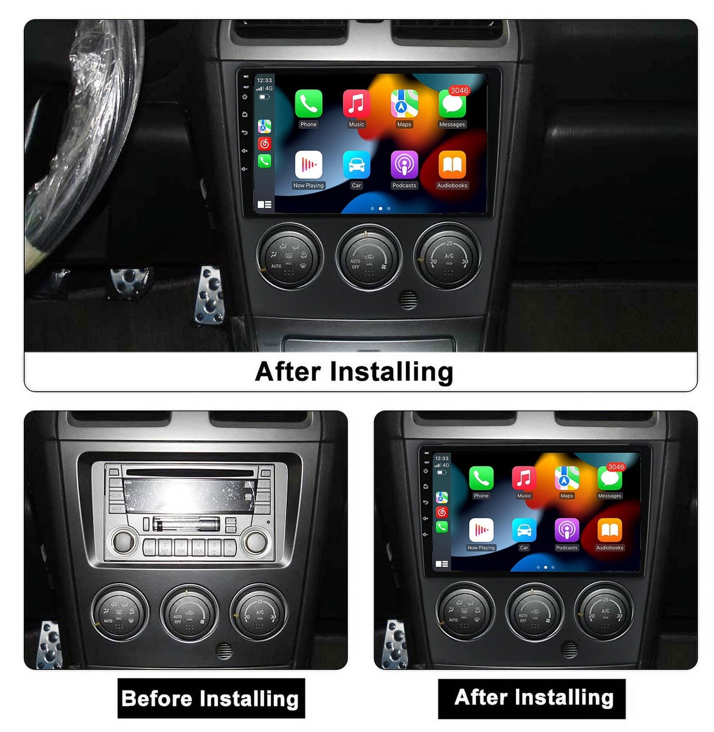 RoverOne Car Stereo CarPlay Android Auto for Subaru Impreza GD GG 2002 - 2007 GPS Navigation Bluetooth DSP Multimedia Video Player
