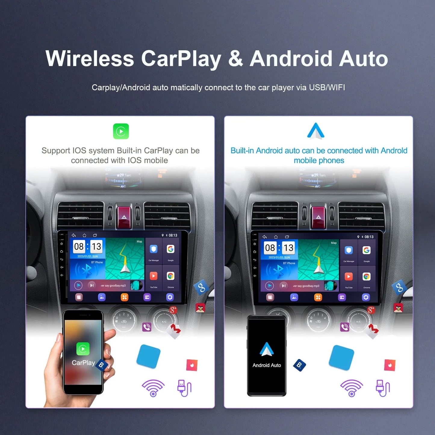 1 Din 2+32GB Android Car Radio Multimedia Video Player Universal Stereo Radio GPS For Volkswagen Nissan Hyundai Kia Toyota