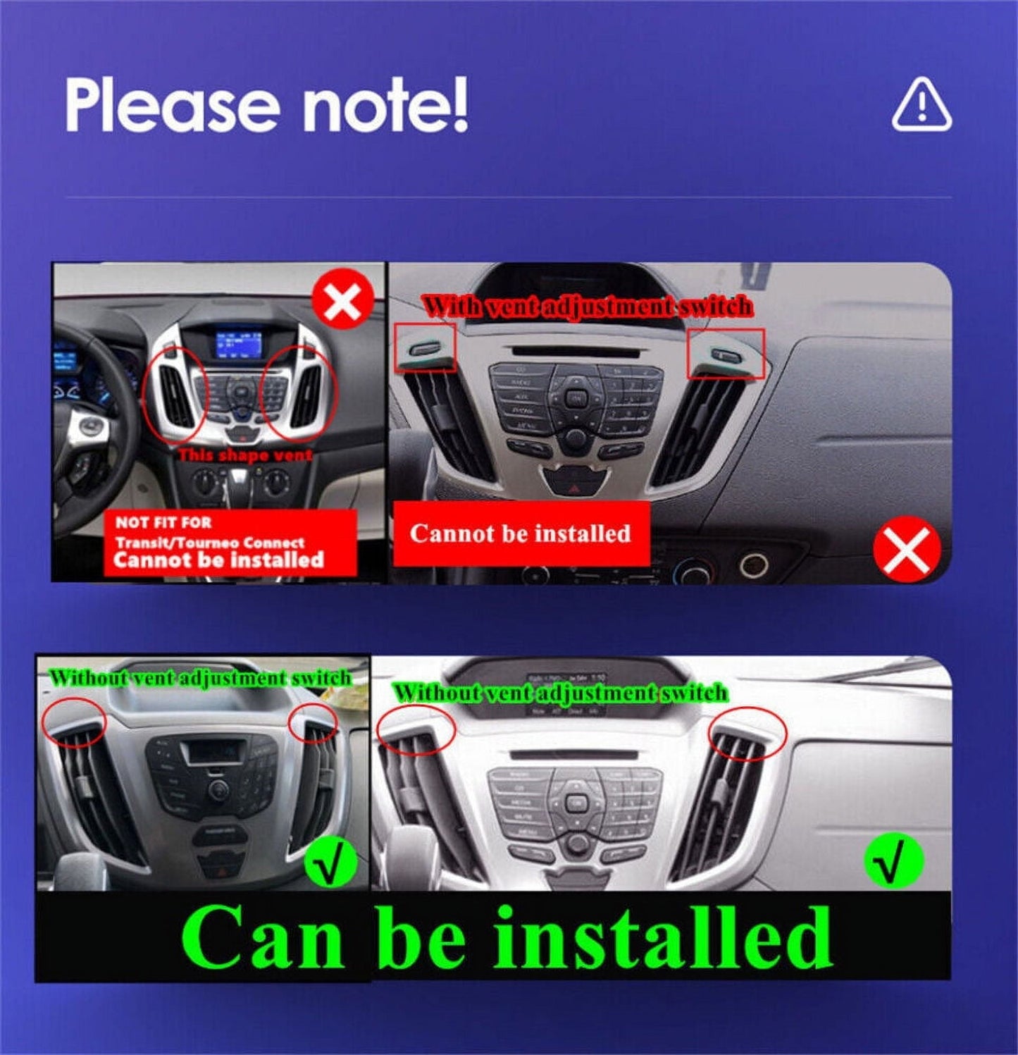 EUBUY Car Radio Stereo| Android 12 Car Radio GPS Navi Carplay for 2013-2019 Ford Transit Tourneo Custom