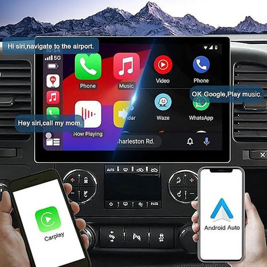 4+64G Android 13 Double Din Car Stereo for Chevrolet/GMC/Buick with 13.1 Inch Touchscreen Radio Built-in Wireless Carplay/Android Auto/GPS/Bluetooth/FM/AUX-in/Steering Wheel Controls/Backup Camera