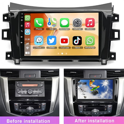 Guwzn Car Stereo Radio for Nissan NAVARA NP300 2016-2019 9" Touchscreen 2+32G Vehicle GPS Navigation Wireless CarPlay Android Auto