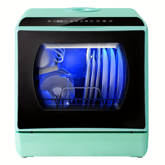 Multi-functional Countertop Dishwasher, 5 Wash Programs Mini Portable Dishwasher With 5-liter Buil