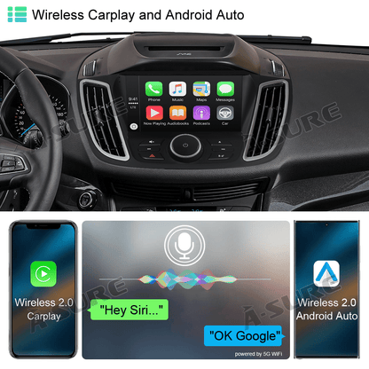 Android 13 Wireless Carplay Car Stereo Radio for Ford Kuga 2012-2018 Ford Escape 2013-2019 GPS Navi WiFi Bluetooth DSP RDS