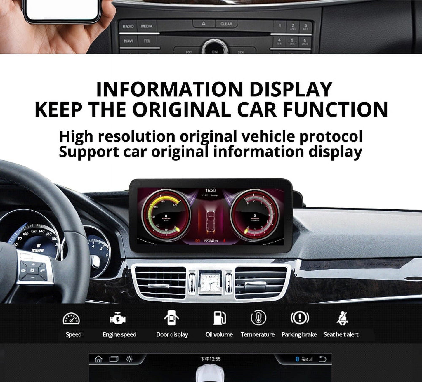 Mercedes-Benz Android Head Unit    Android 13 Car Stereo 10.25" Car Touch Screen for Mercedes Benz E Class W212 2009-2016 Year with NTG4.0/4.5/5.0, Support Wireless Carplay Android Auto Navigation Camera