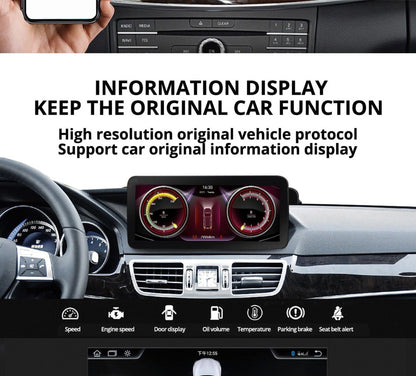 Mercedes-Benz Android Head Unit    Android 13 Car Stereo 10.25" Car Touch Screen for Mercedes Benz E Class W212 2009-2016 Year with NTG4.0/4.5/5.0, Support Wireless Carplay Android Auto Navigation Camera