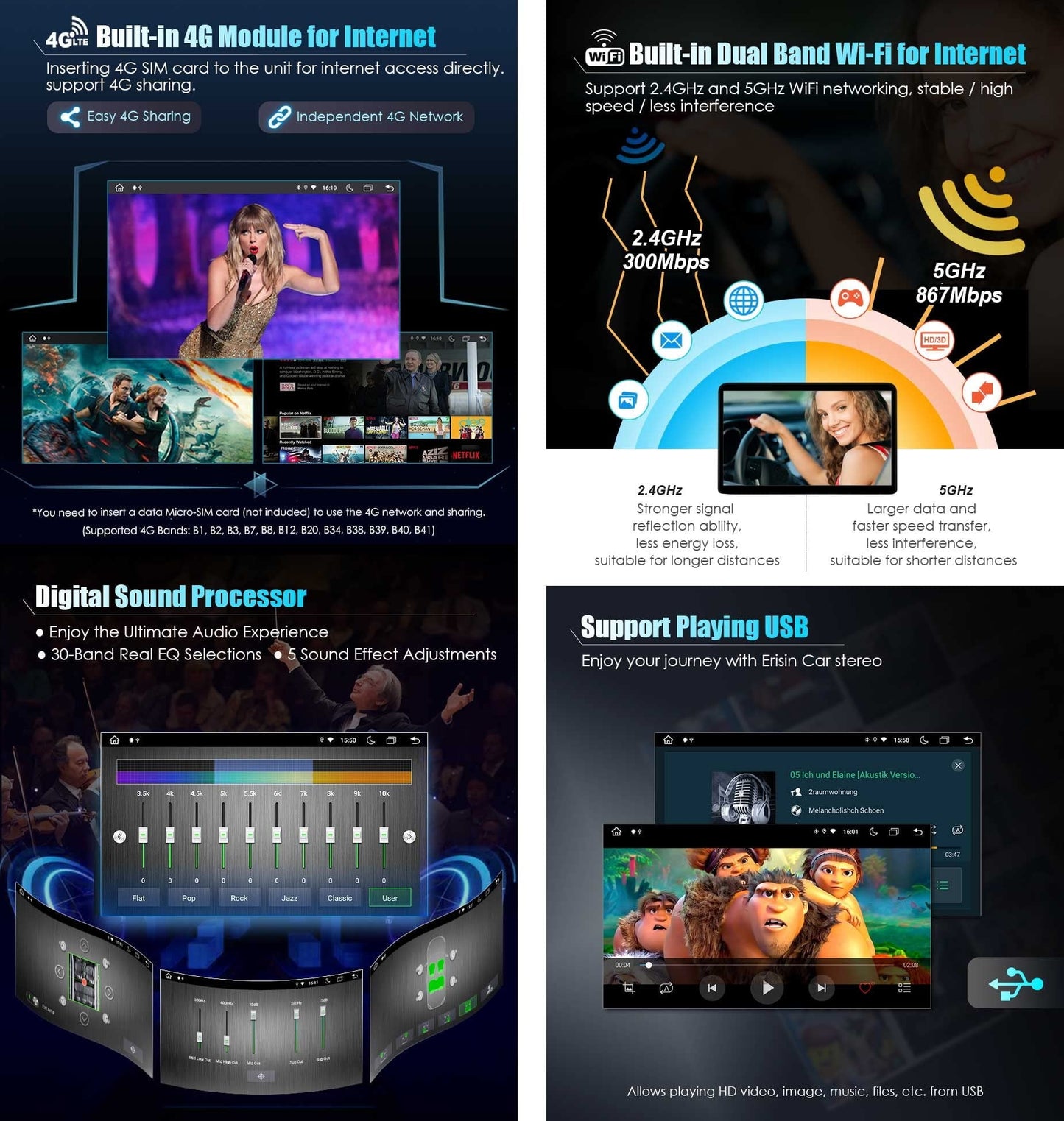 Mercedes-Benz Android Head Unit    Octa Core Android 13 Car Stereo Head Unit for Mercedes-Benz Smart Carplay IPS DSP Bluetooth Handsfree Wifi SWC DAB+ GPS SatNav DVR