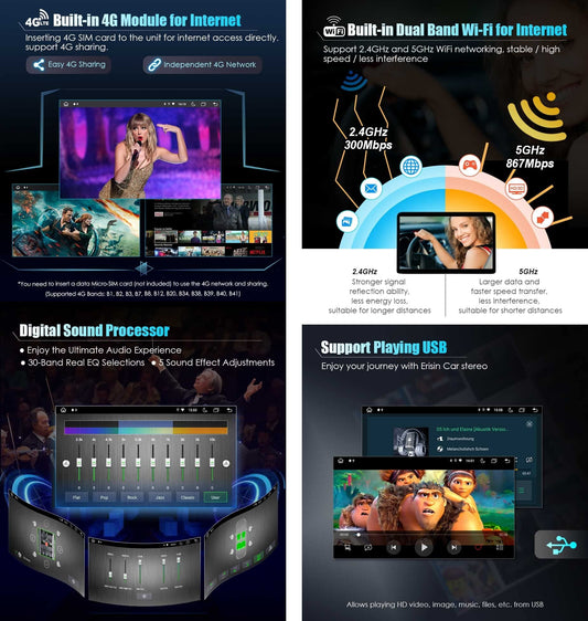 Mercedes-Benz Android Head Unit    Octa Core Android 13 Car Stereo Head Unit for Mercedes-Benz Smart Carplay IPS DSP Bluetooth Handsfree Wifi SWC DAB+ GPS SatNav DVR